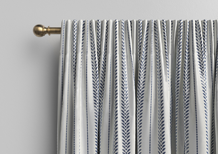 Laurel Stripe, Navy - Made to Measure Curtains - Image 10